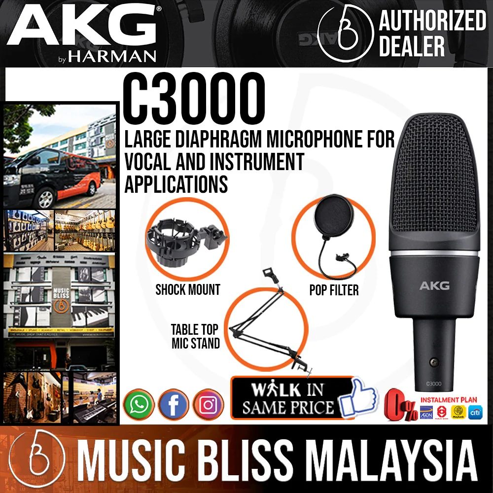 AKG C3000 Large Diaphragm Microphone For Vocal and Instrument Applications - Image 2