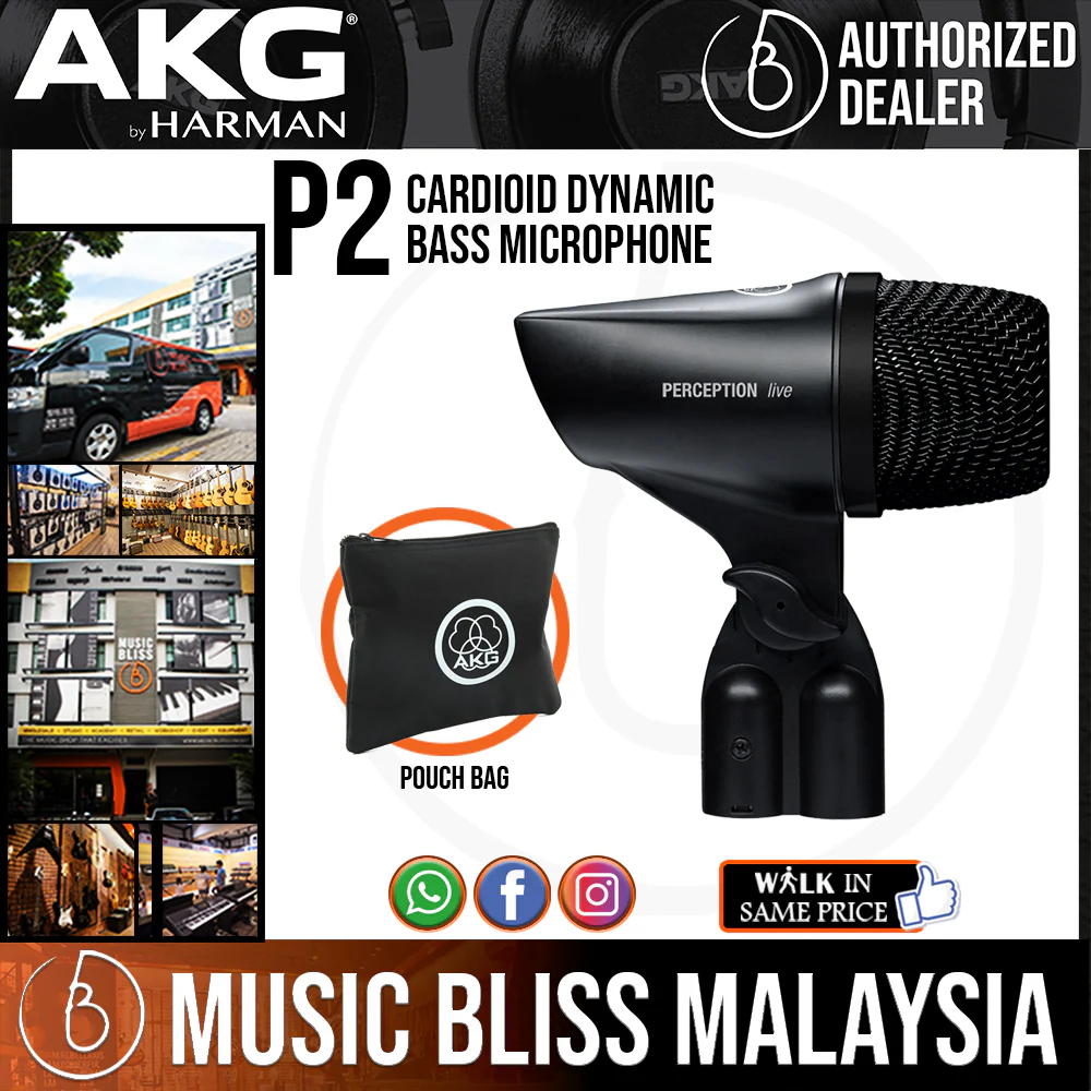 AKG P 2 Cardioid Dynamic Bass Microphone