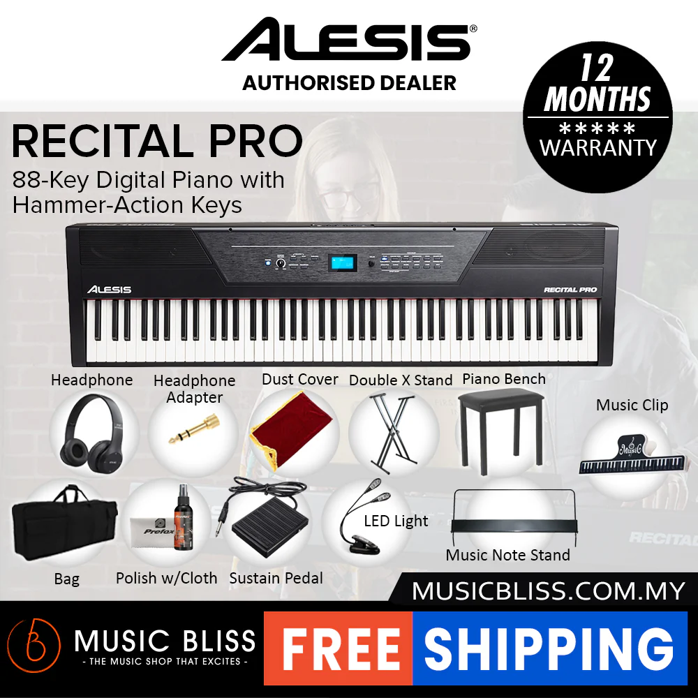 Alesis Recital Pro Entry-Level Portable Digital Piano – Affordable 88-Key for Beginners - Image 3