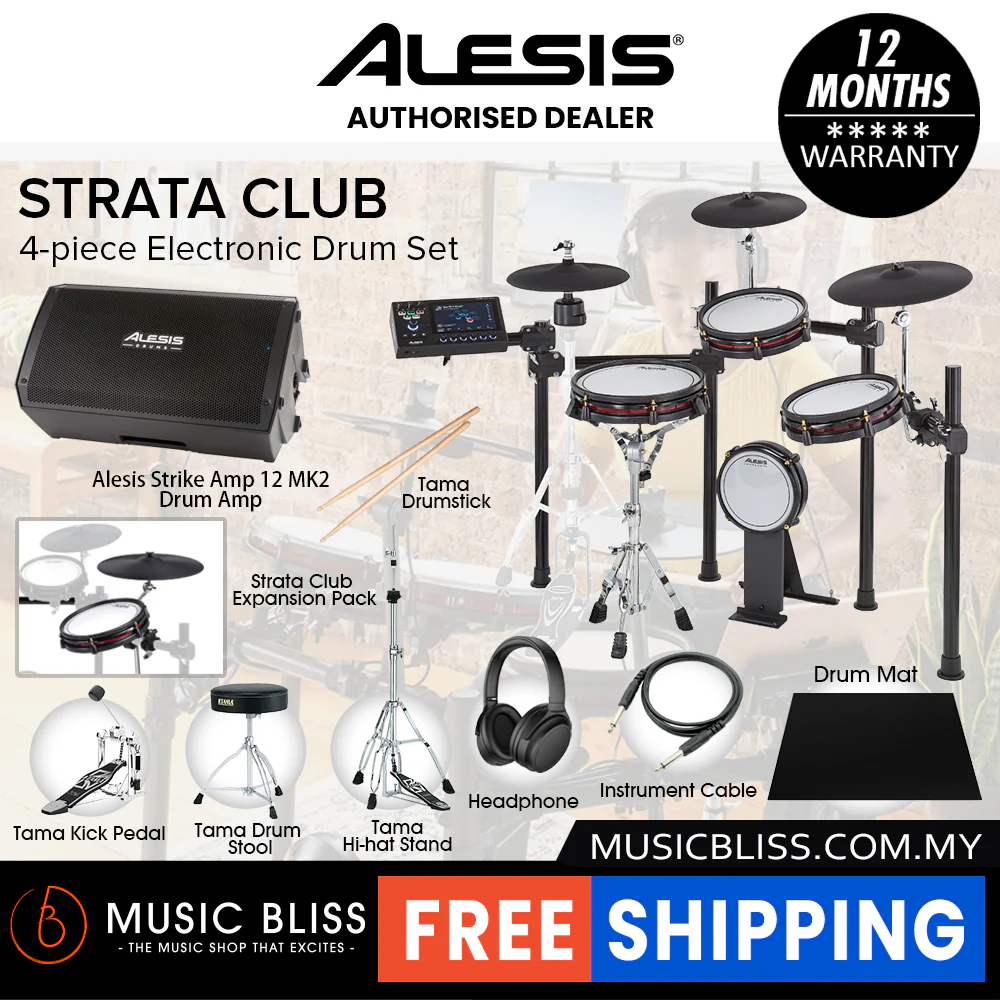 Alesis Strata Club 4-piece Electronic Drum Set - Image 11