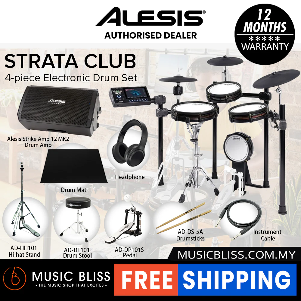 Alesis Strata Club 4-piece Electronic Drum Set - Image 4