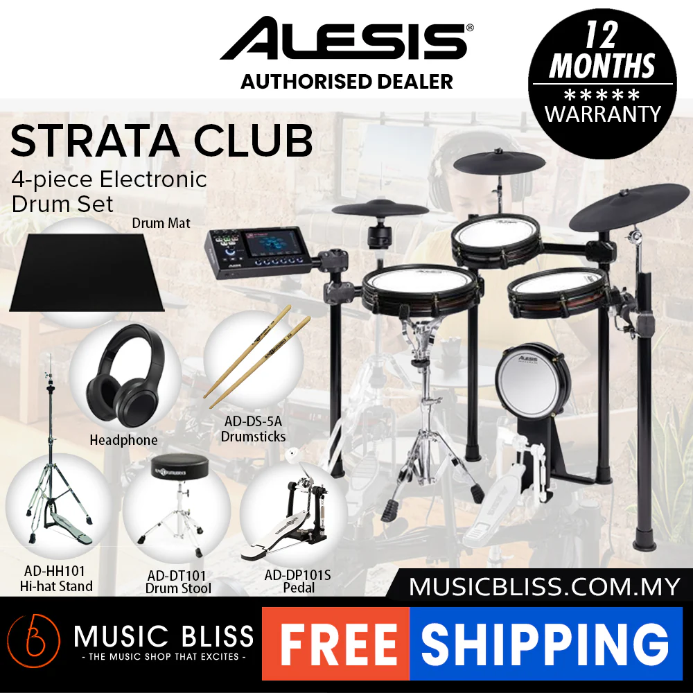 Alesis Strata Club 4-piece Electronic Drum Set - Image 5