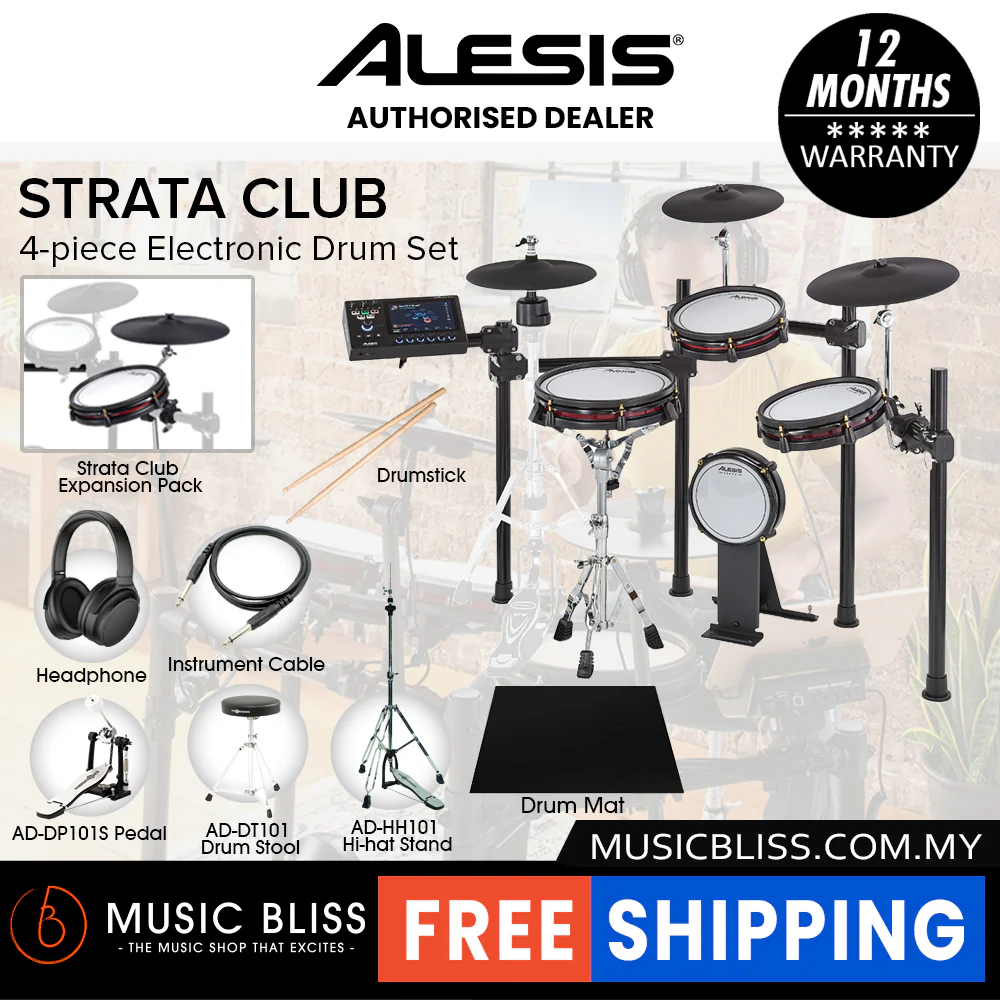 Alesis Strata Club 4-piece Electronic Drum Set - Image 8