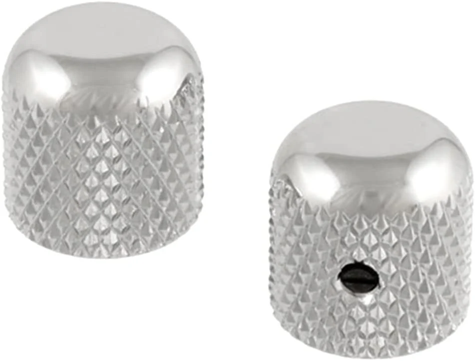 ALLPARTS MK-0110-010 Metal Dome Knobs - Chrome (Pack of 2)