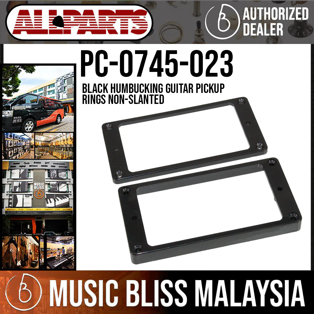 ALLPARTS PC-0745-023 Black Humbucking Guitar Pickup Rings Non-slanted