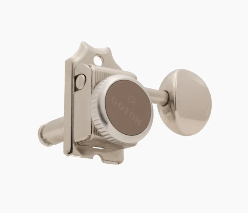 ALLPARTS TK-0769-001 Nickel Gotoh SD91-MGT Vintage-style Locking 6-in-line Tuners (Pack of 6) - Image 2