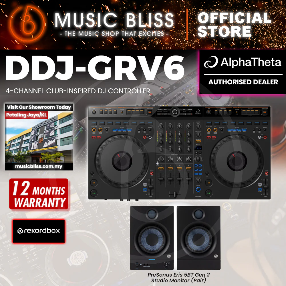AlphaTheta DDJ-GRV6 4-channel DJ Controller with Groove Circuit - Image 7
