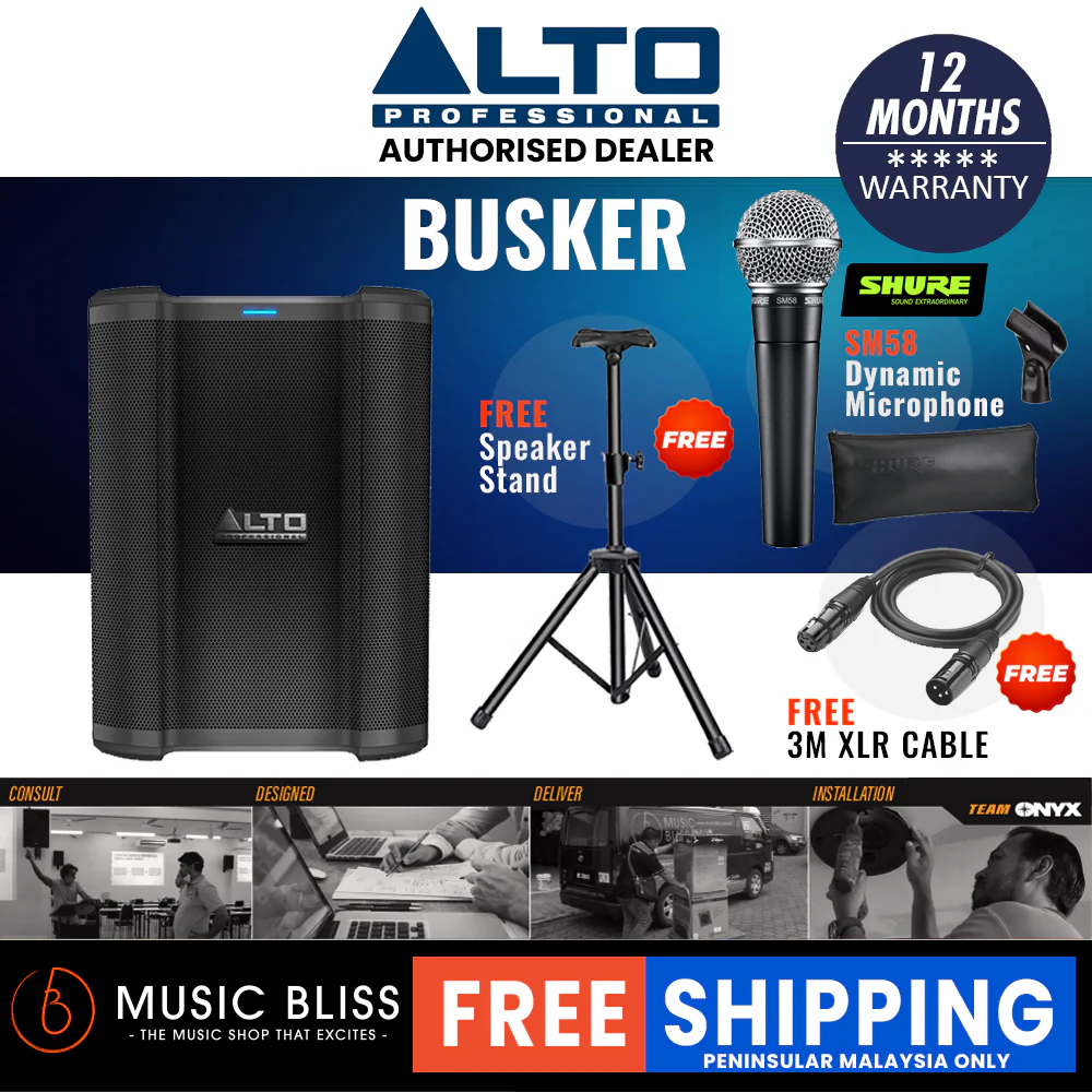 Alto Professional Busker Portable 200-watt Battery-powered PA Speaker - Image 4