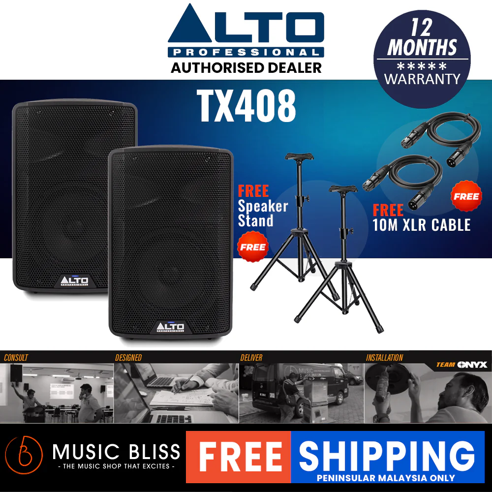 Alto Professional TX408 350-watt 8-inch Powered Speaker - Image 3