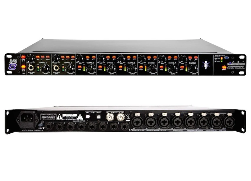 ART TubeOpto 8 8-channel Tube Microphone Preamplifier with Lightpipe - Image 2