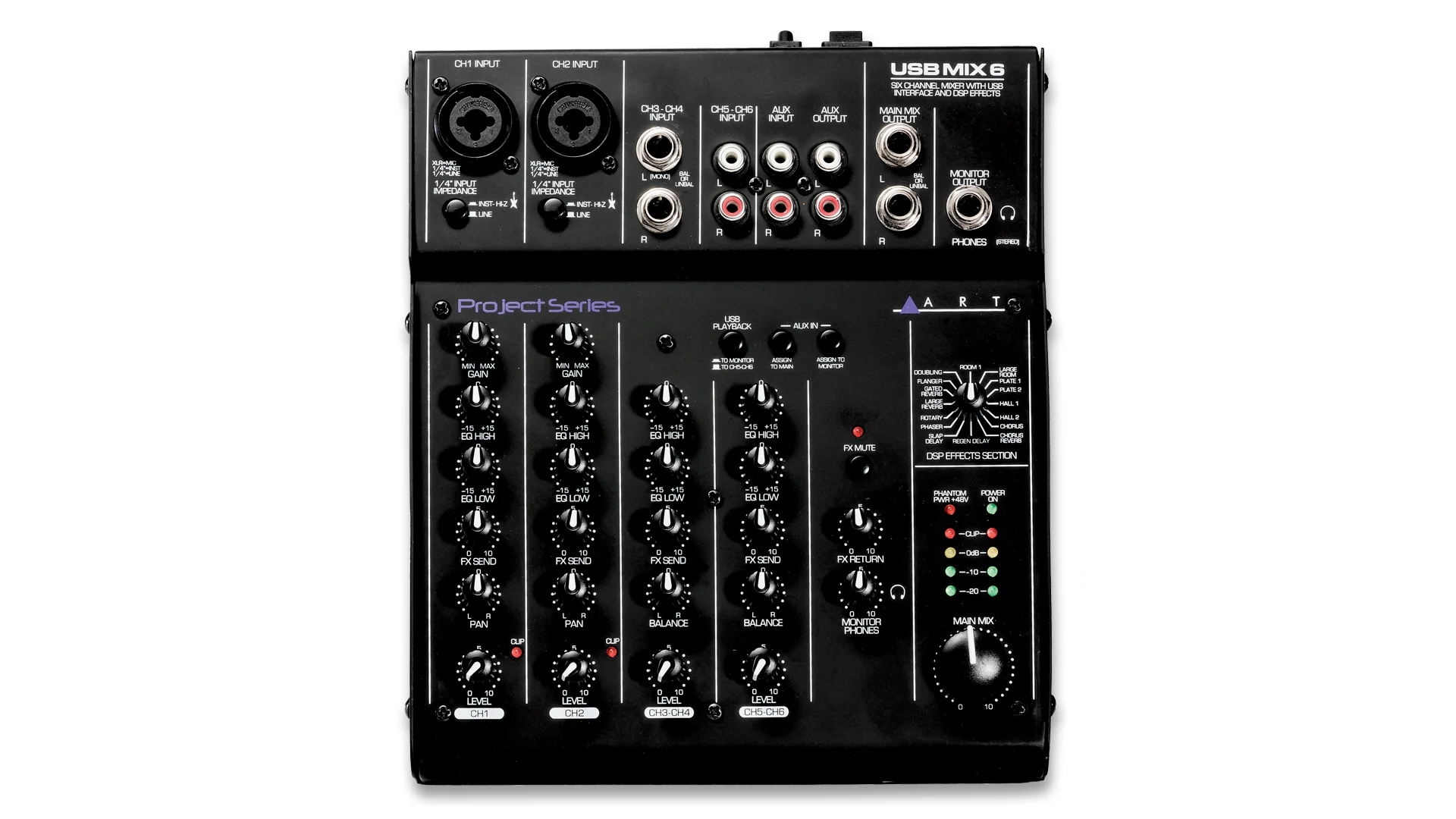 ART USBMix6 Mixer with USB - Image 2