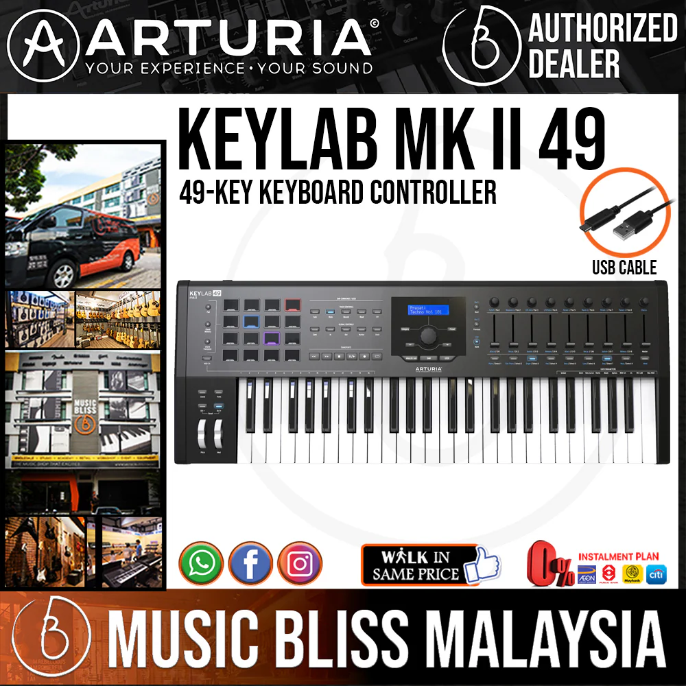 Arturia KeyLab 49 MKII 49-key Keyboard Controller - Black