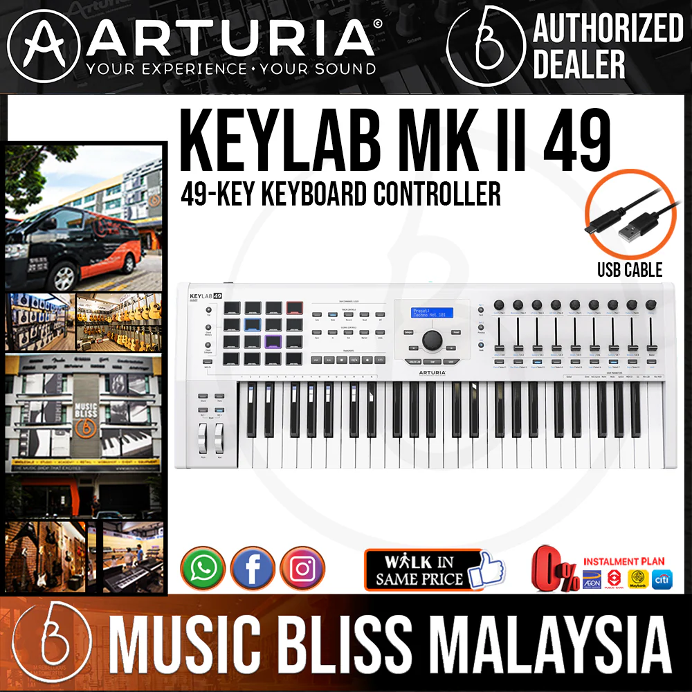 Arturia KeyLab 49 MKII 49-key Keyboard Controller - White