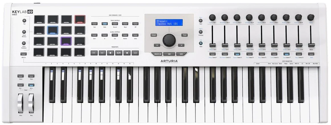 Arturia KeyLab 49 MKII 49-key Keyboard Controller - White - Image 2