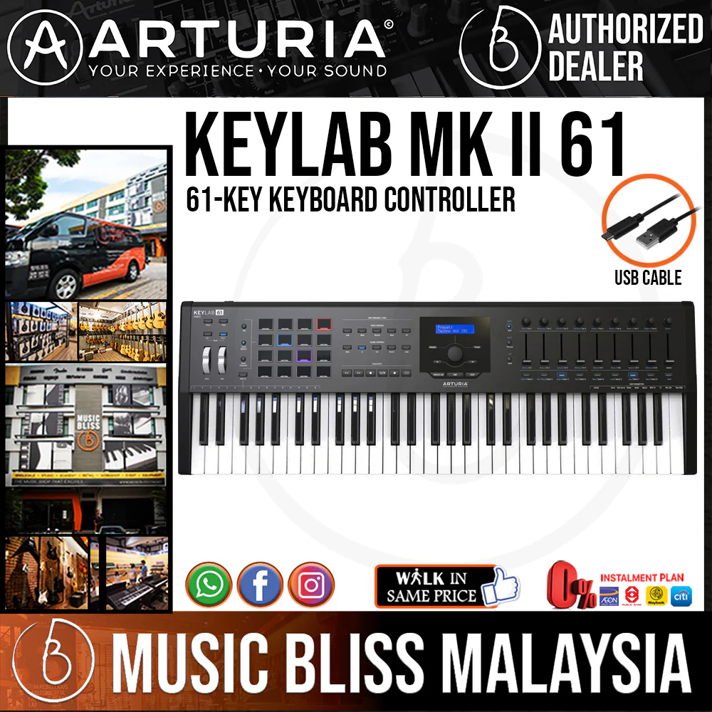 Arturia KeyLab 61 MKII 61-key Keyboard Controller - Black