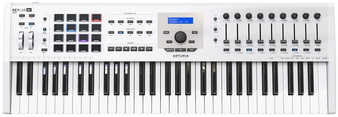 Arturia KeyLab 61 MKII 61-key Keyboard Controller - White - Image 2