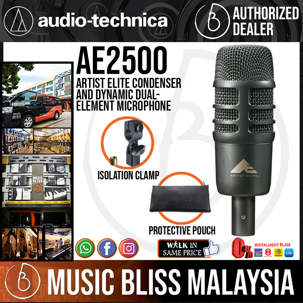 Audio Technica Artist Elite AE2500 Condenser and Dynamic Dual-Element Microphone
