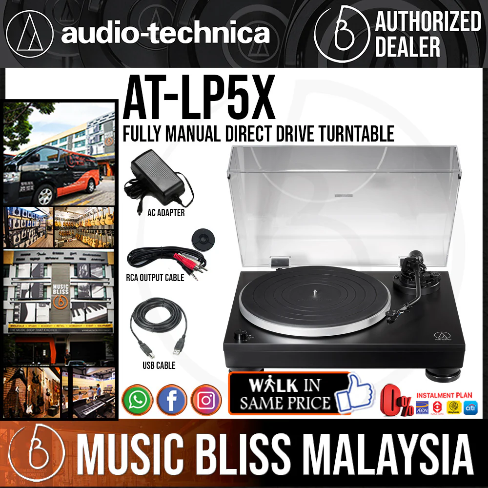 Audio Technica AT-LP5X Fully Manual Direct Drive Turntable