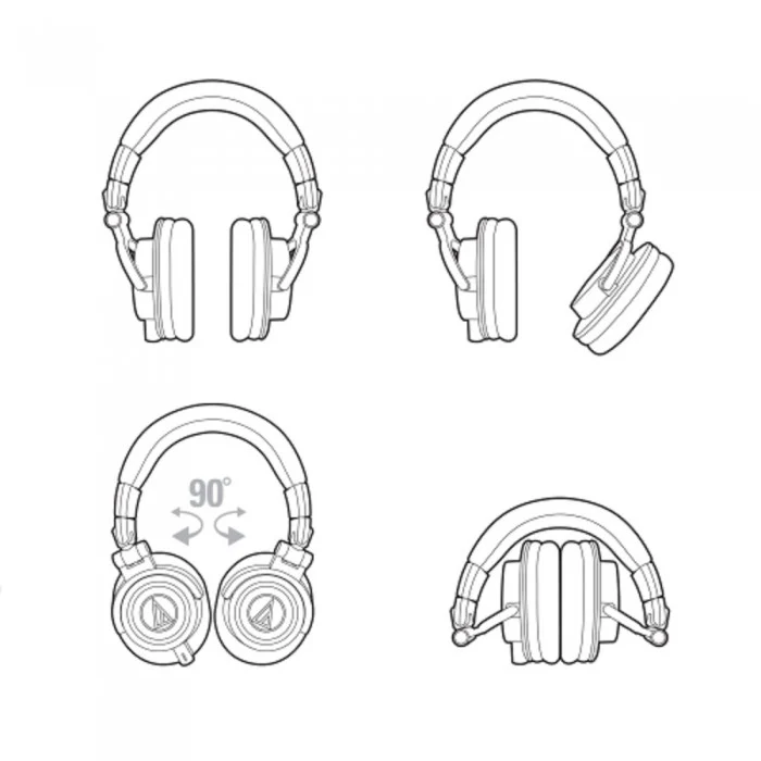 Audio Technica ATH-M50x Monitor Headphone with Desk Holder - Image 9