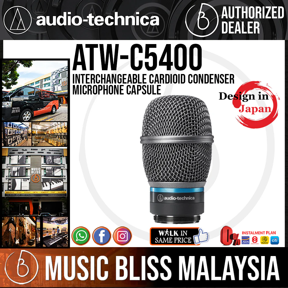 Audio Technica ATW-C5400 Interchangeable Cardioid Condenser Microphone Capsule