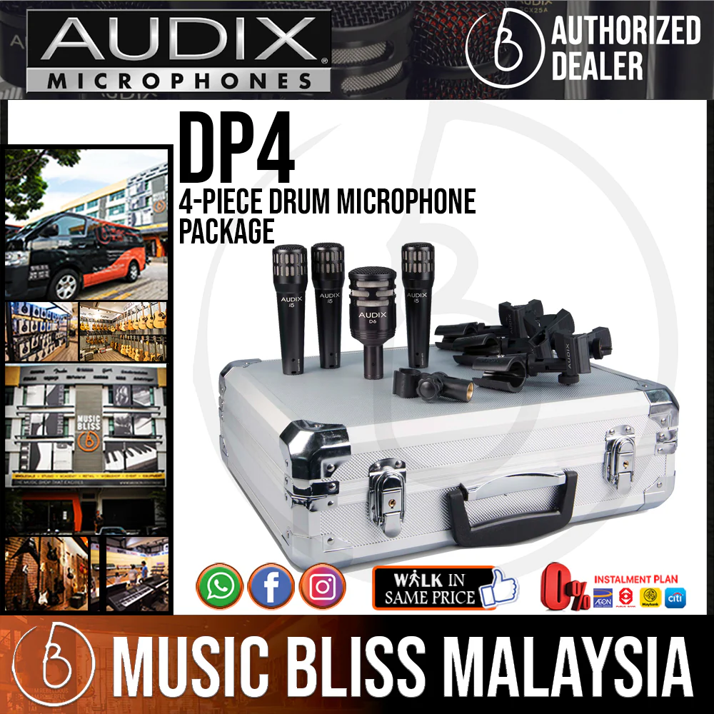 Audix DP4 4-Piece Drum Microphone Package