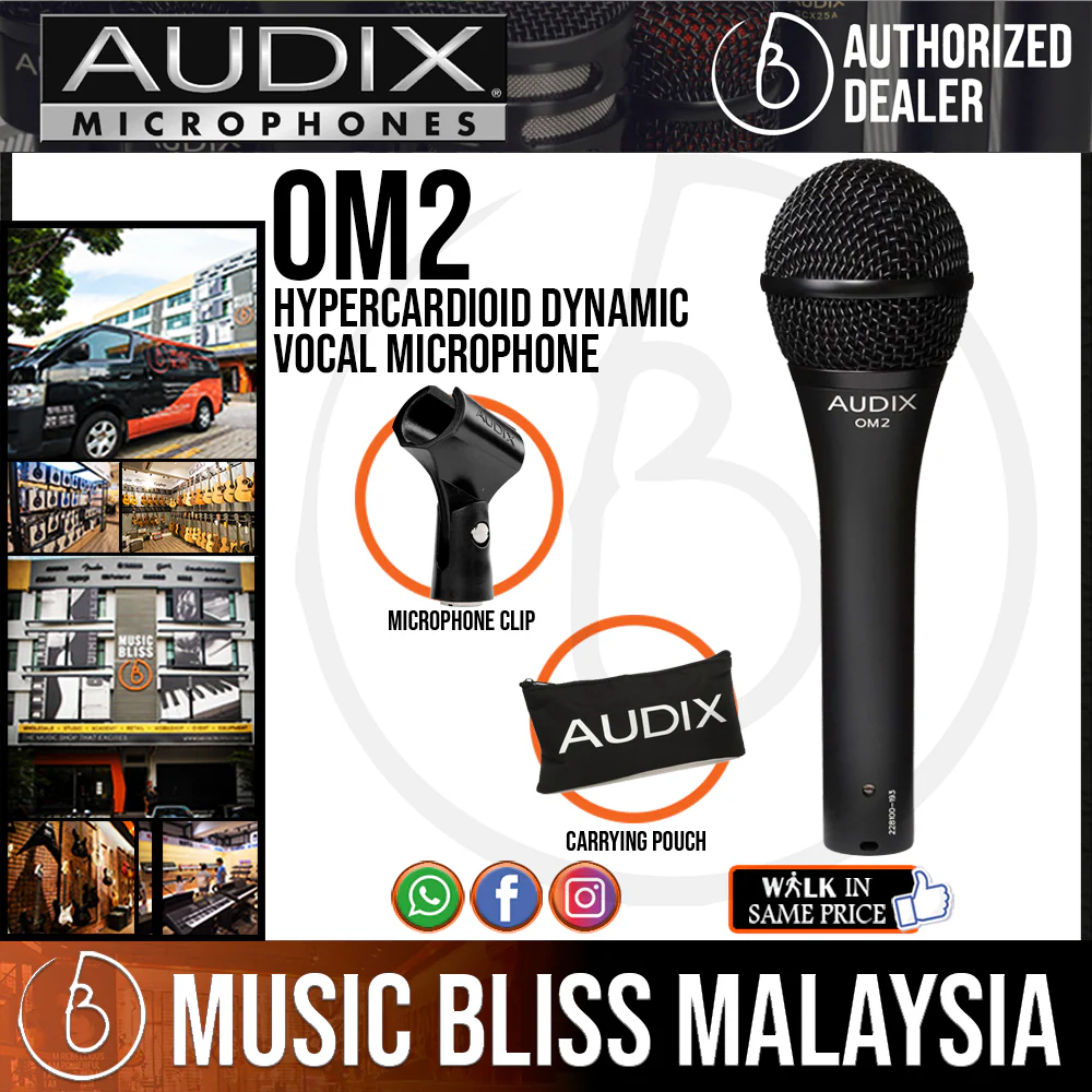 Audix OM2 Hypercardioid Dynamic Vocal Microphone