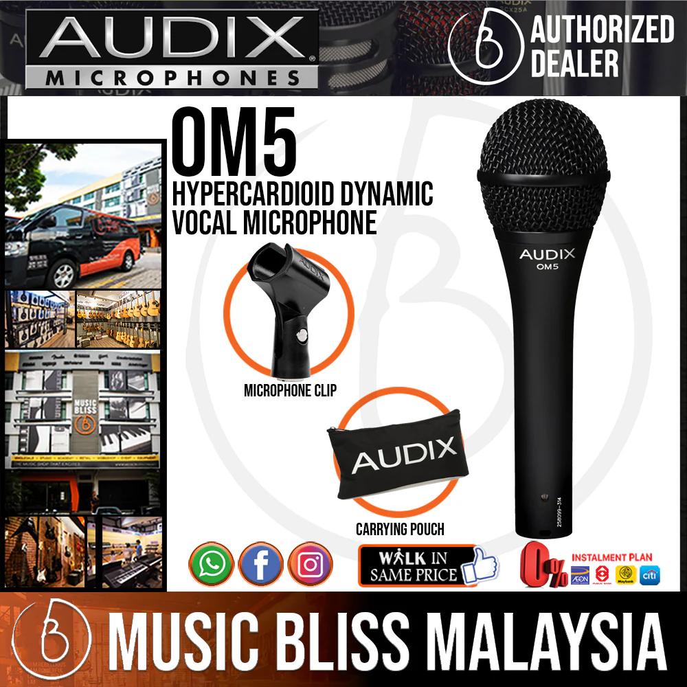 Audix OM5 Hypercardioid Dynamic Vocal Microphone