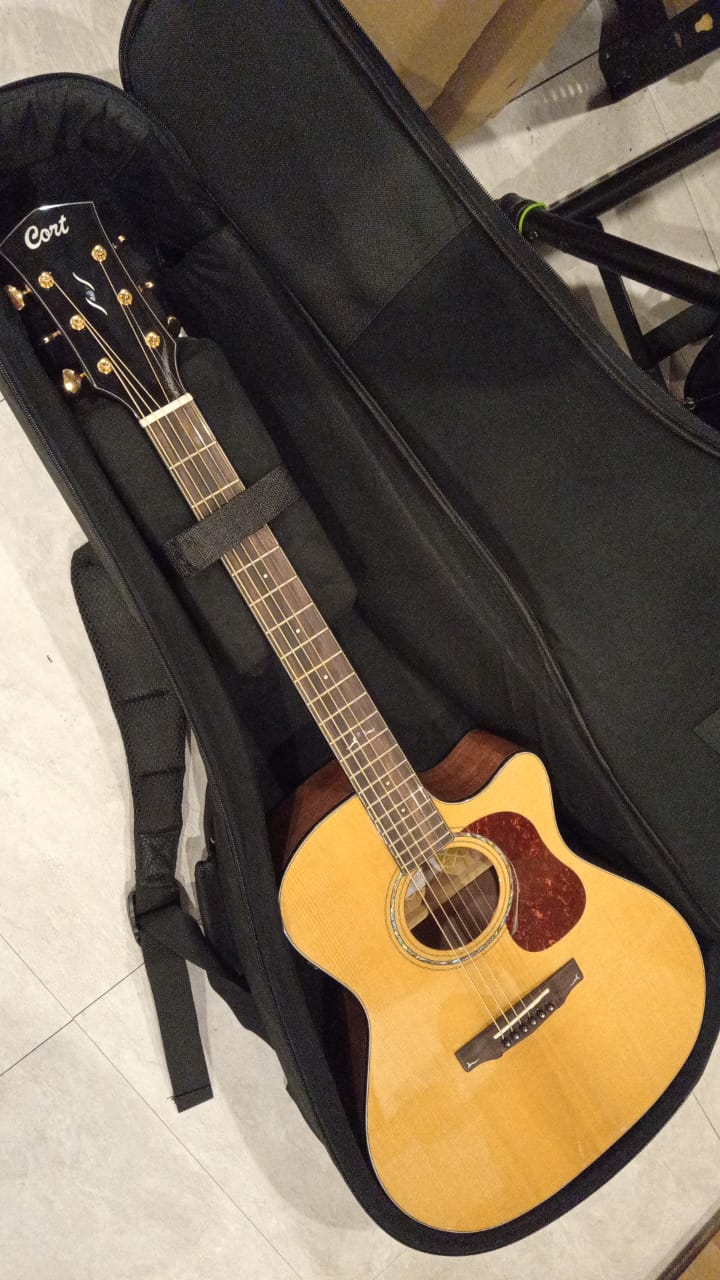 B STOCK (BS-287) Cort Gold-A6 Acoustic Guitar with Bag - Image 3