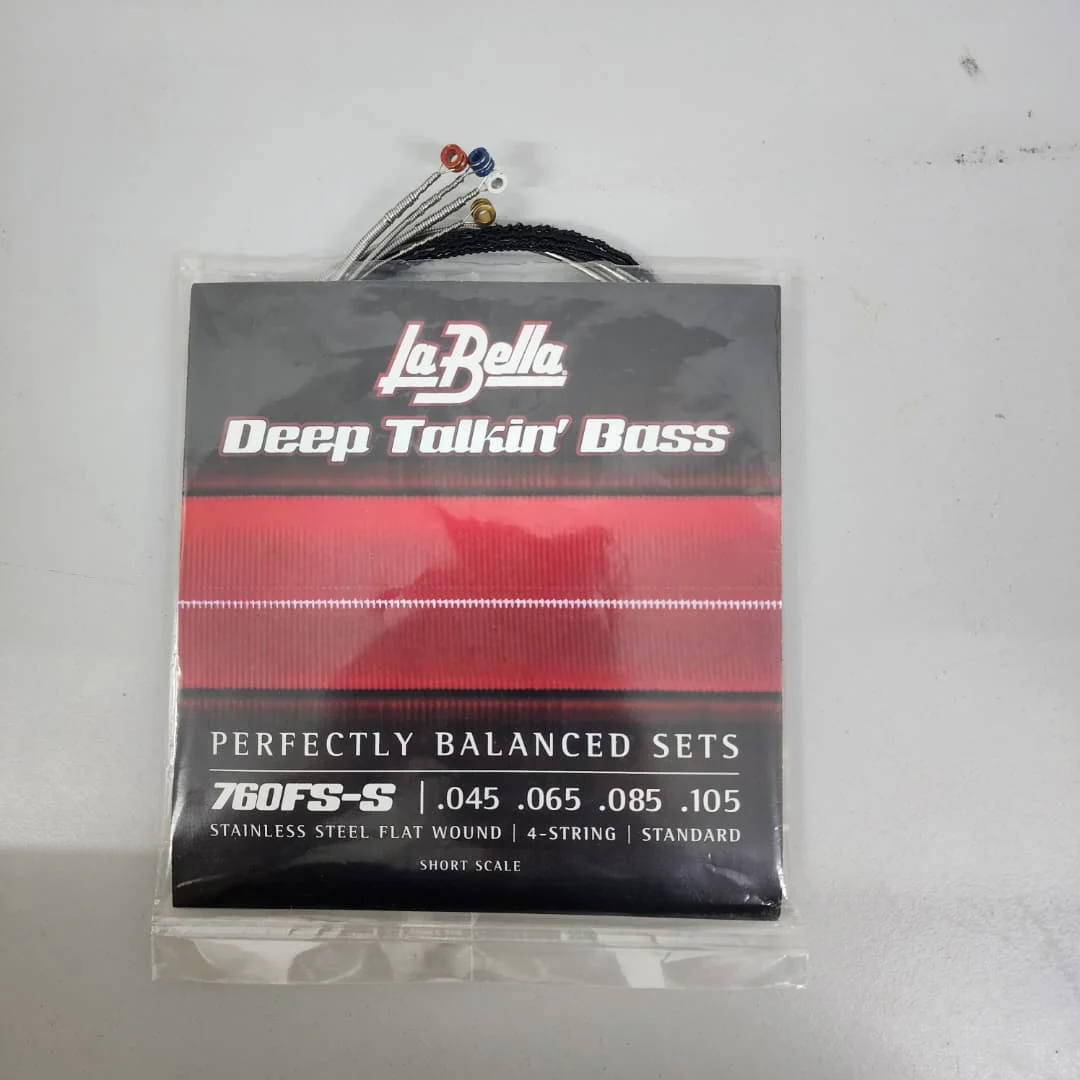 B STOCK (BS-527) La Bella 760FS-S Deep Talkin' Bass Flatwound Bass Guitar Strings - .045-.105 Standard Short Scale