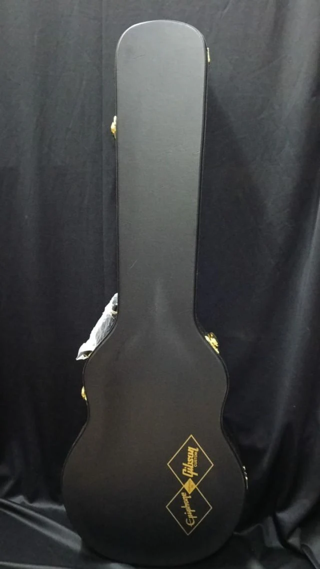 B STOCK (BS-699) (Epiphone Inspired by Gibson Custom) Epiphone Les Paul Custom Electric Guitar - Ebony - Image 5