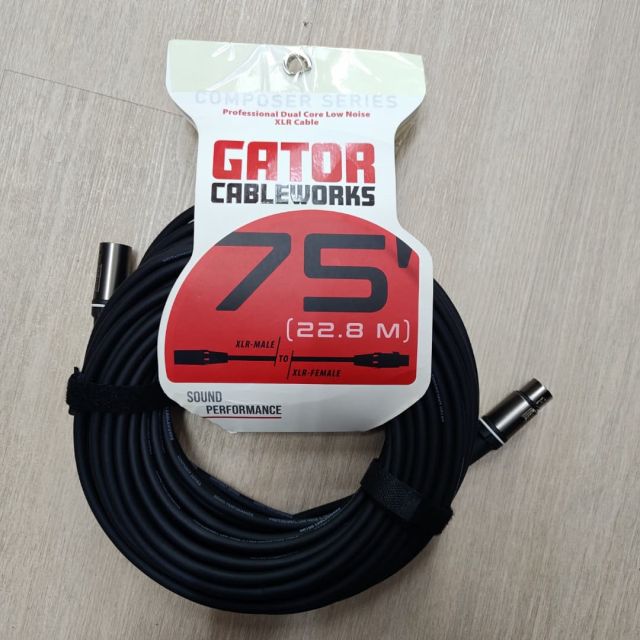 B STOCK (BS-711) Gator GCWC-XLR-75 Composer Series 75 Foot XLR Microphone Cable