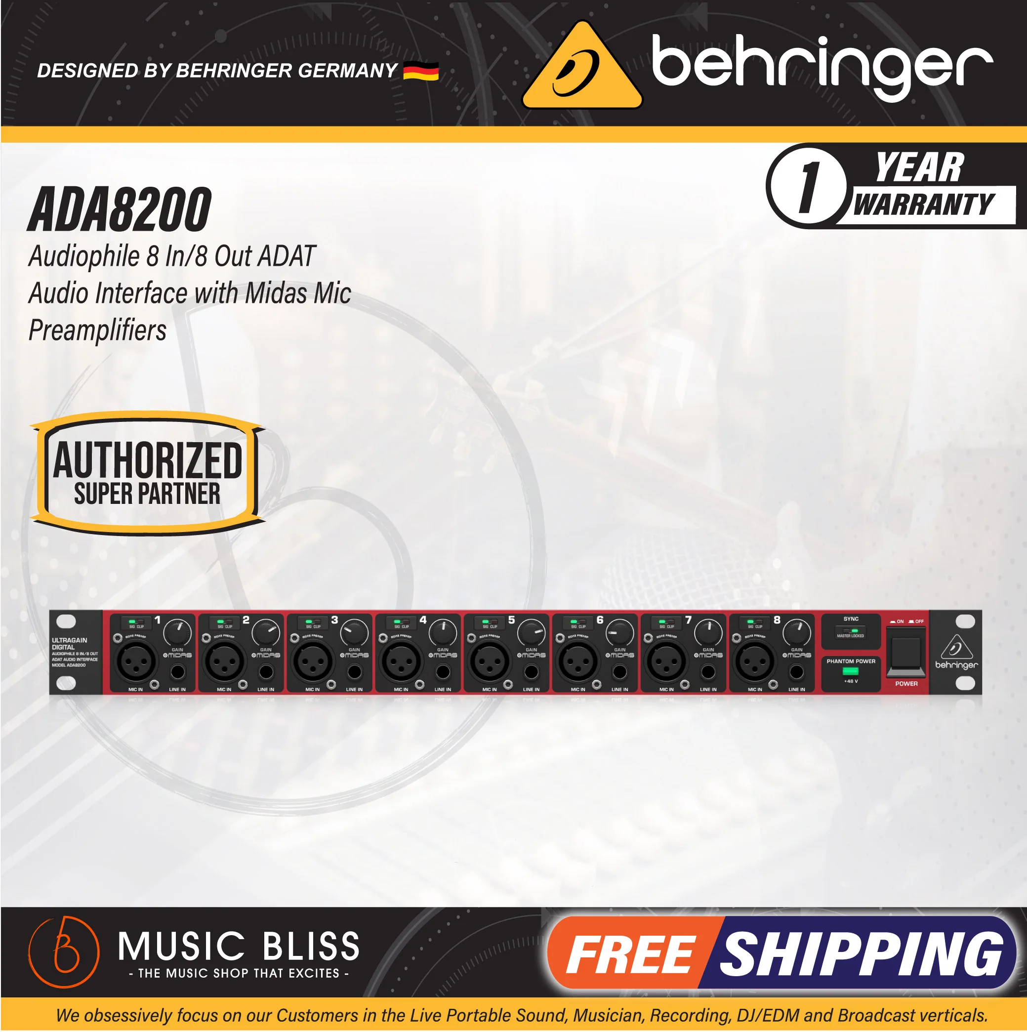 Behringer ADA8200 Microphone Preamp