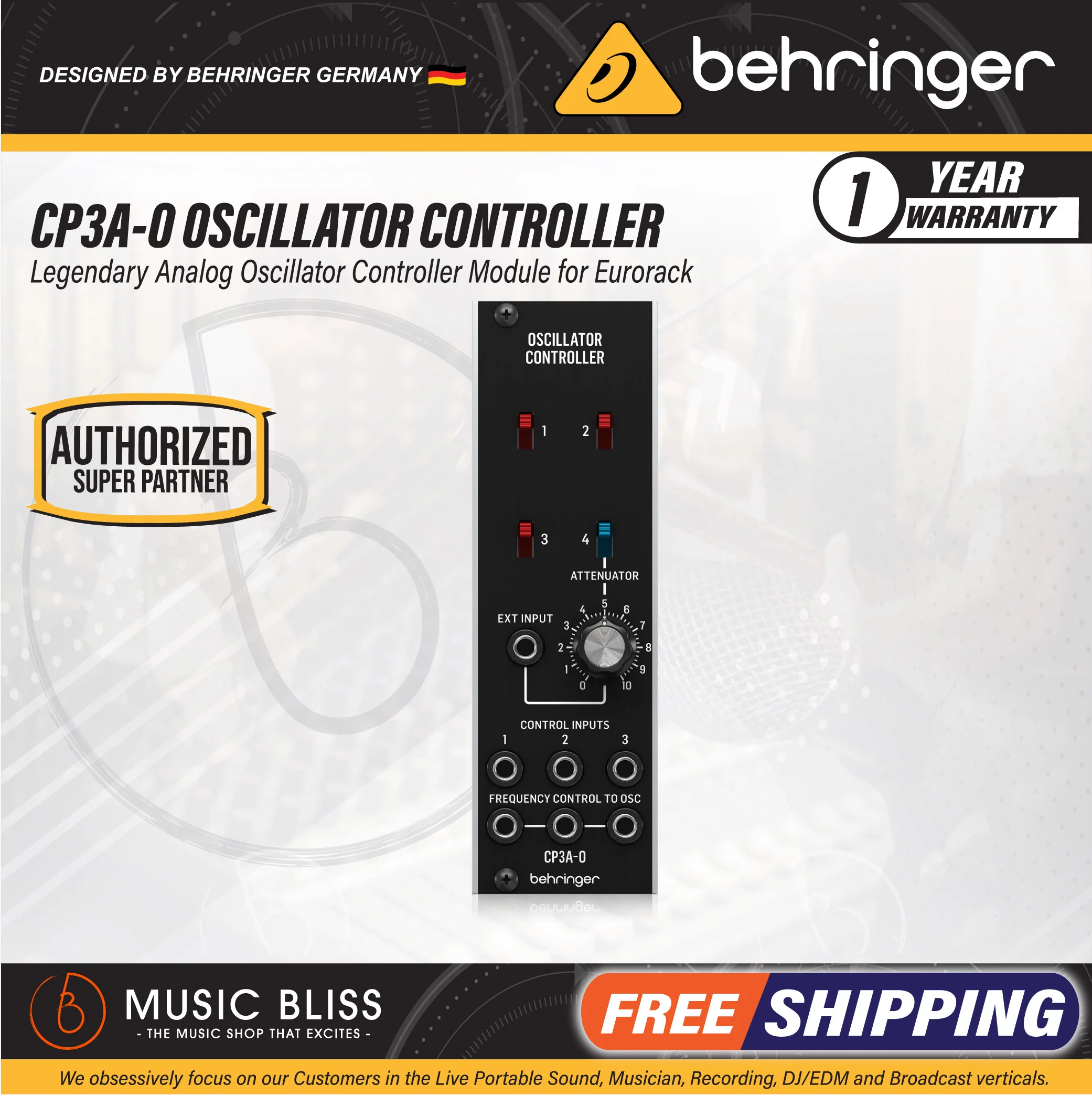 Behringer C3PA-O Oscillator Controller Eurorack Module