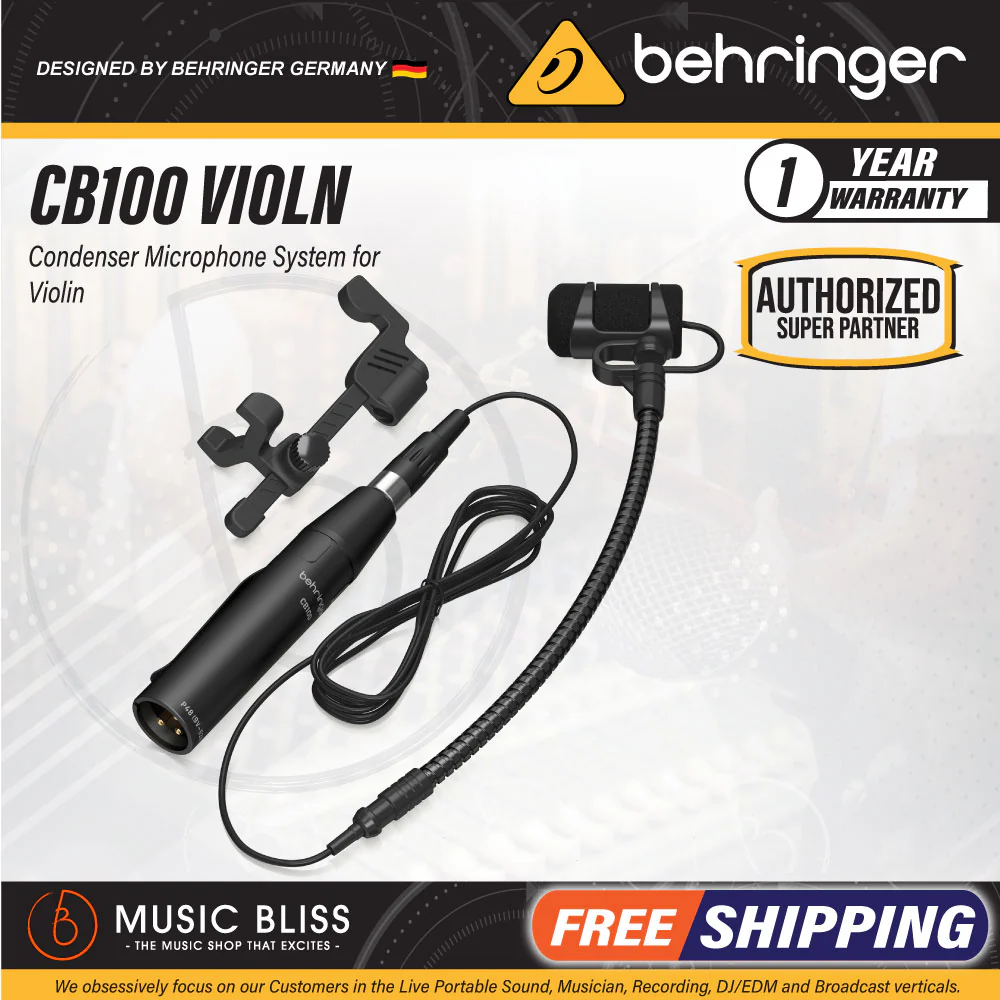 Behringer CB100 Violin Clip-On Cardioid Condenser Microphone Kit for Violin