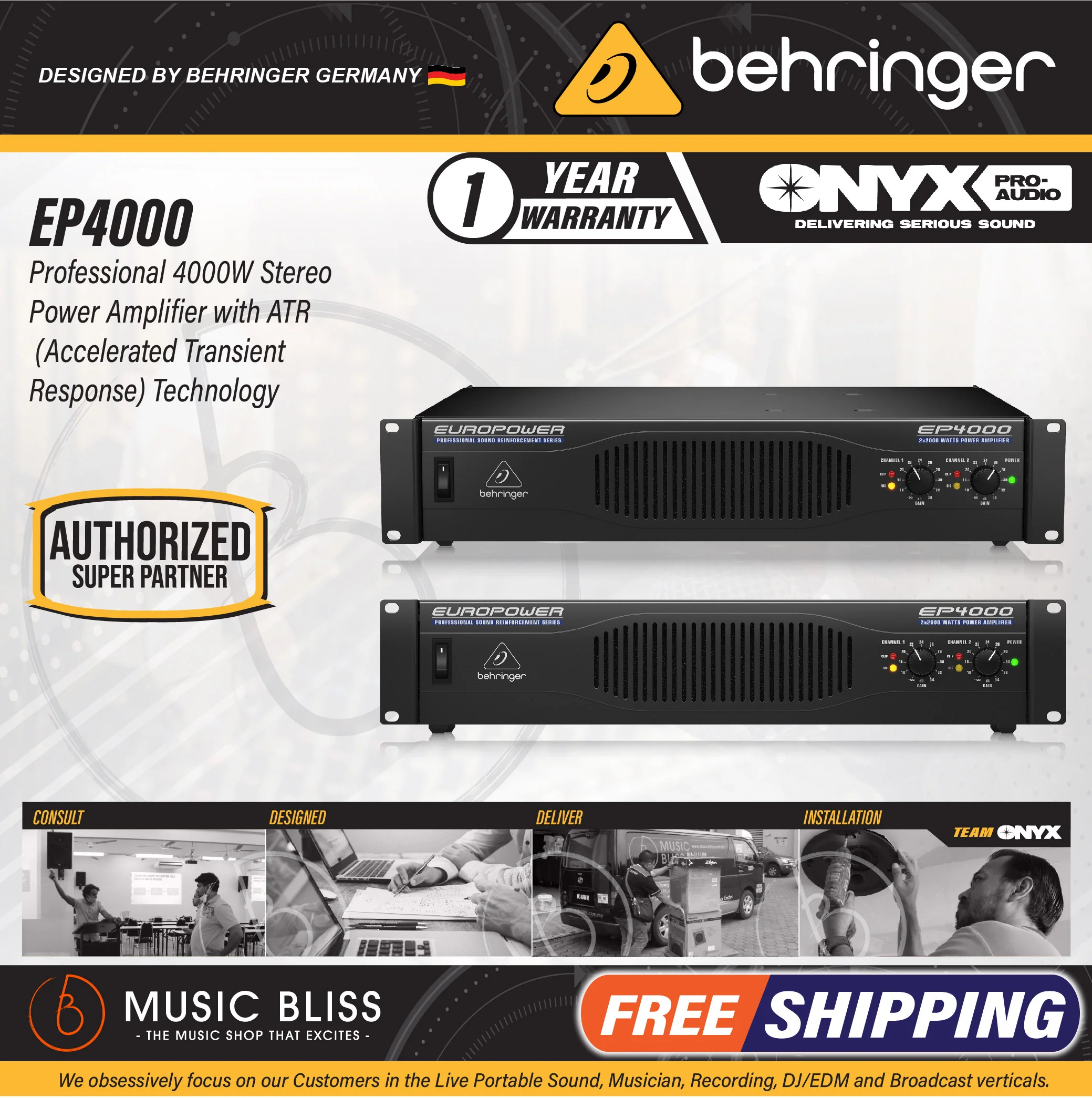Behringer Europower EP4000 2-channel Power Amplifier