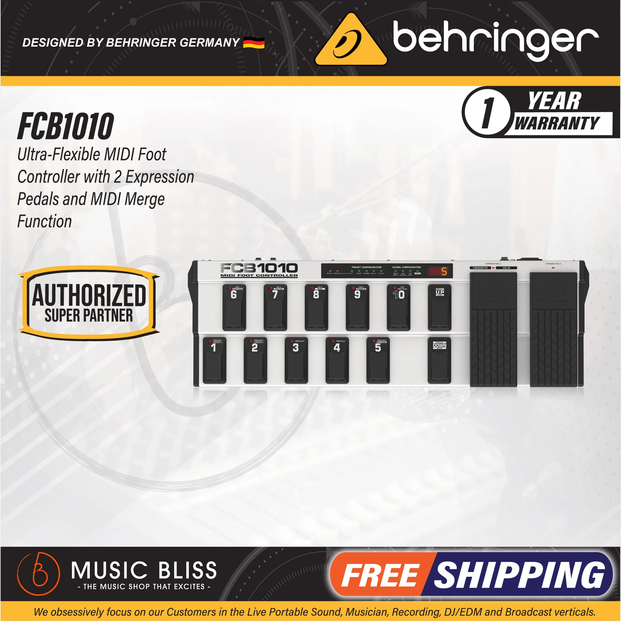 Behringer FCB1010 MIDI Foot Controller
