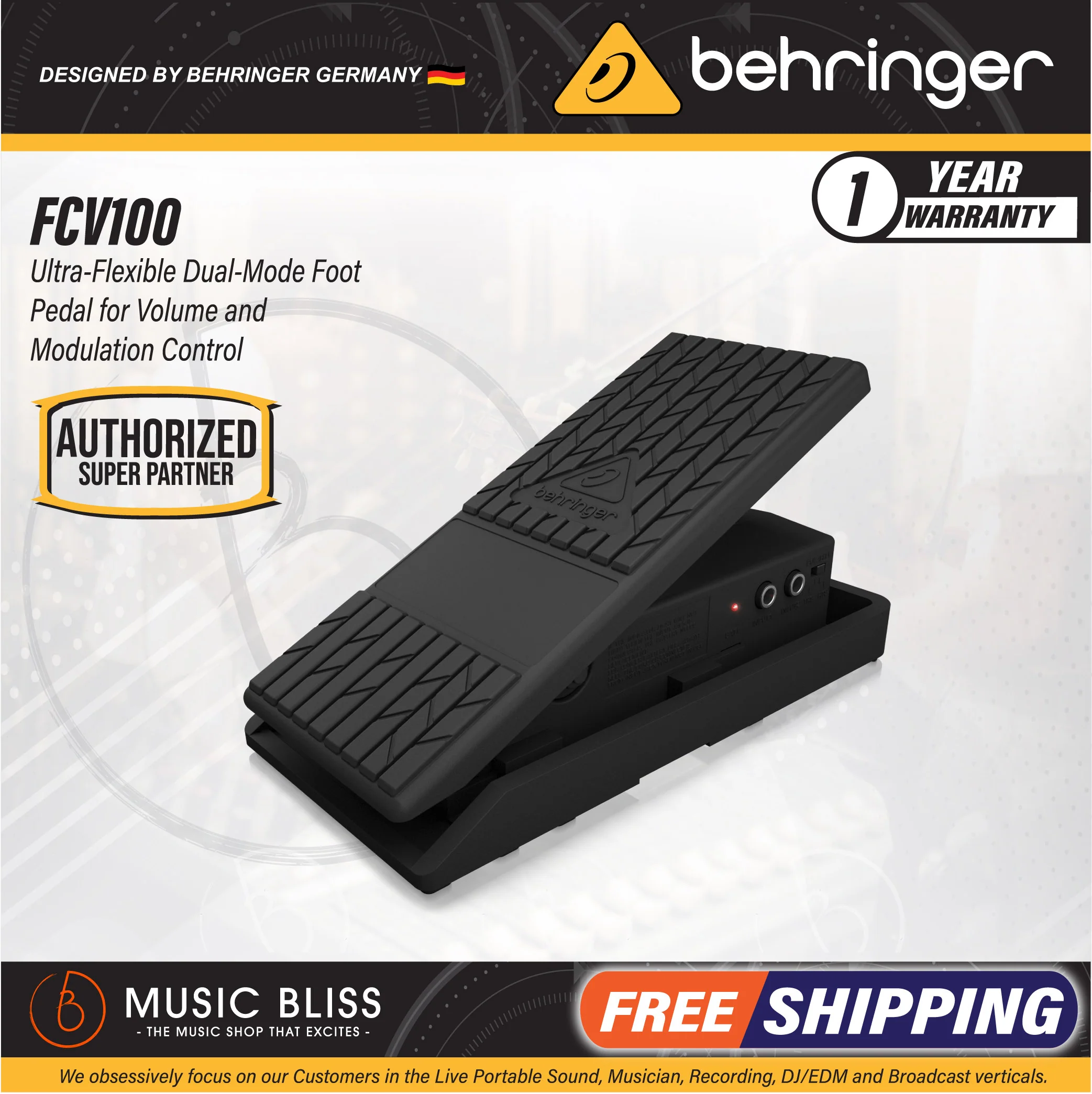 Behringer FCV100 V2 Volume and Modulation Pedal