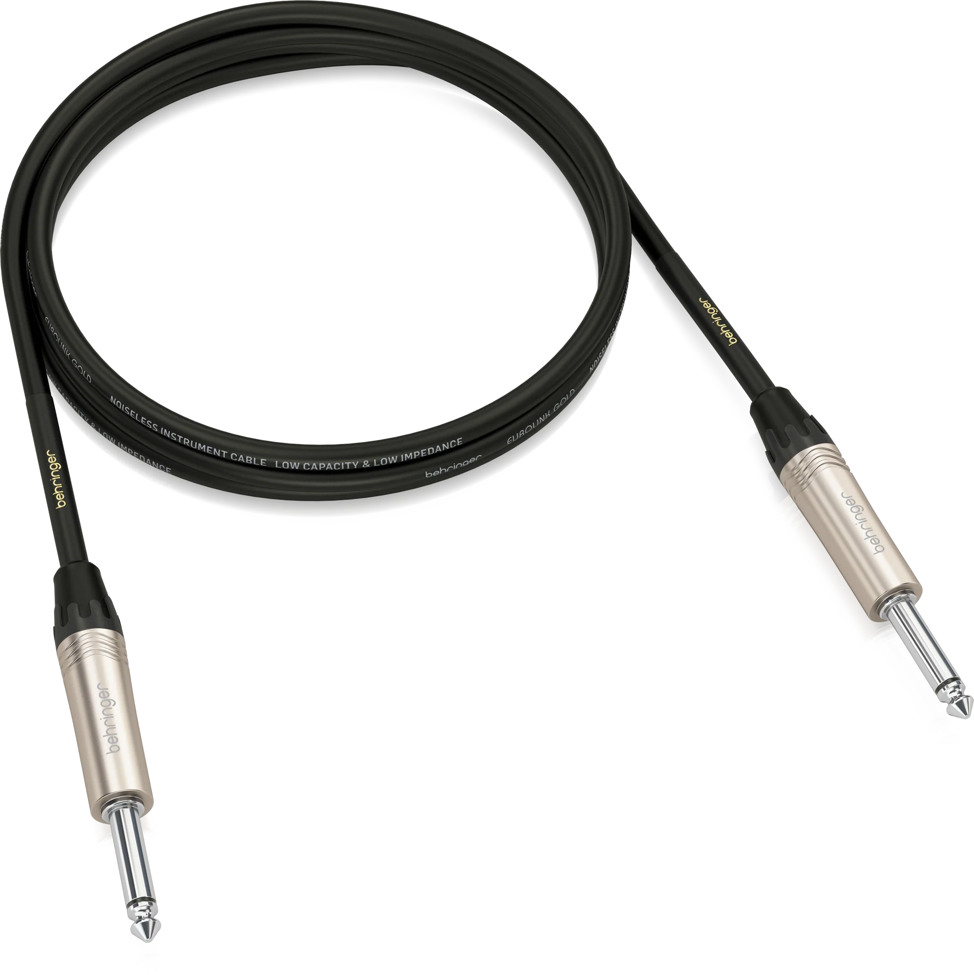Behringer GIC-150 Gold Performance 1.5m (5ft) Instrument Cable with 1/4" TS Connectors - Image 2