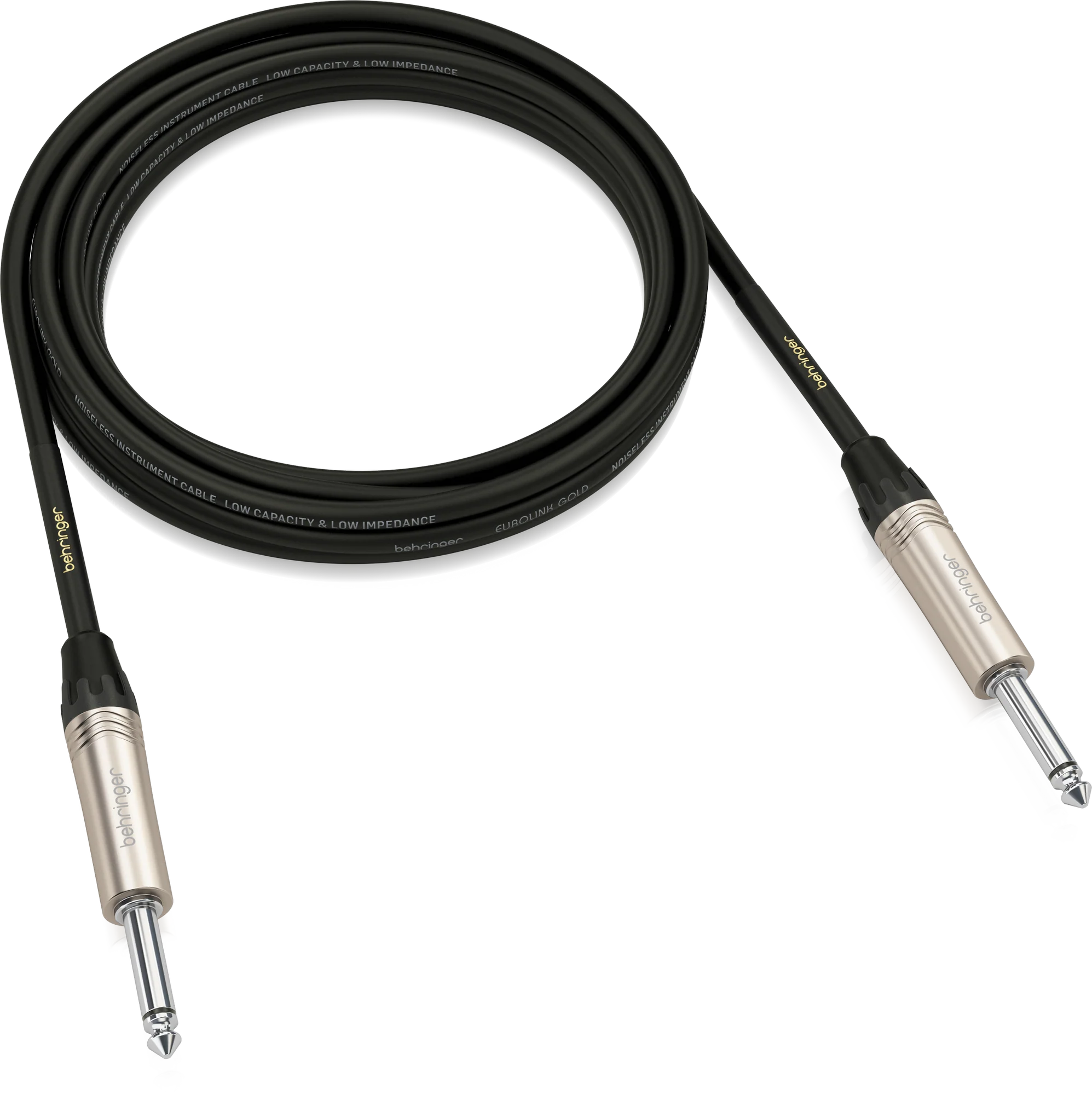 Behringer GIC-300 Gold Performance 3m (10ft) Instrument Cable with 1/4" TS Connectors - Image 2