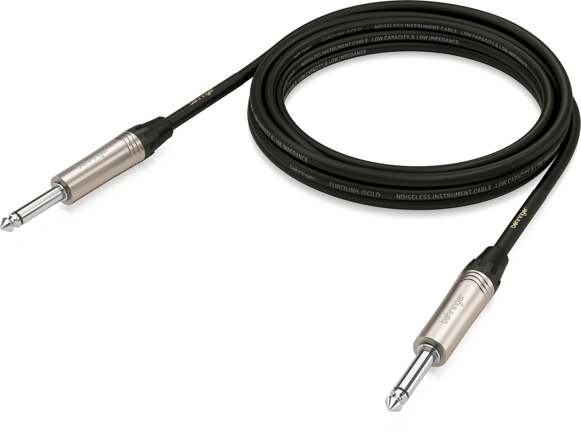 Behringer GIC-300 Gold Performance 3m (10ft) Instrument Cable with 1/4" TS Connectors - Image 3