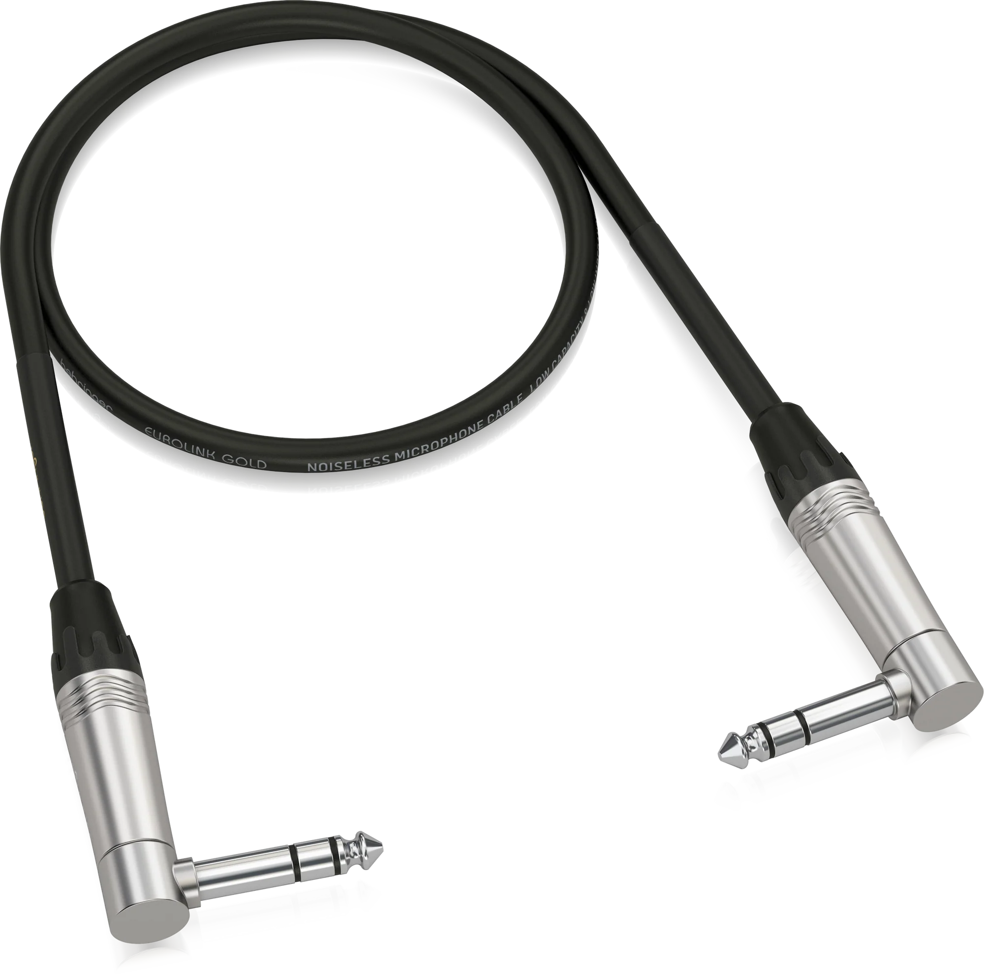 Behringer GIC-60 4SR Gold Performance 0.60 m (2 ft) Instrument Patch Cable with 1/4" TRS Right-Angled Connectors - Image 2