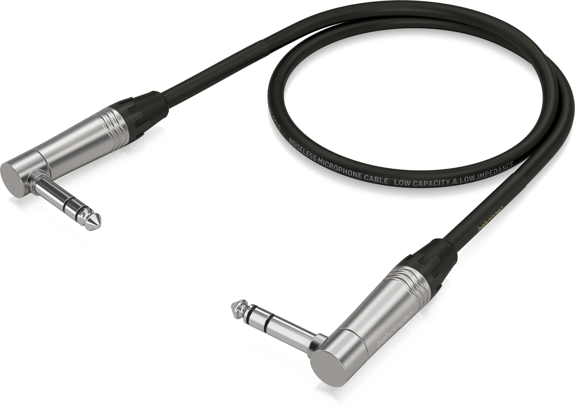 Behringer GIC-60 4SR Gold Performance 0.60 m (2 ft) Instrument Patch Cable with 1/4" TRS Right-Angled Connectors - Image 3