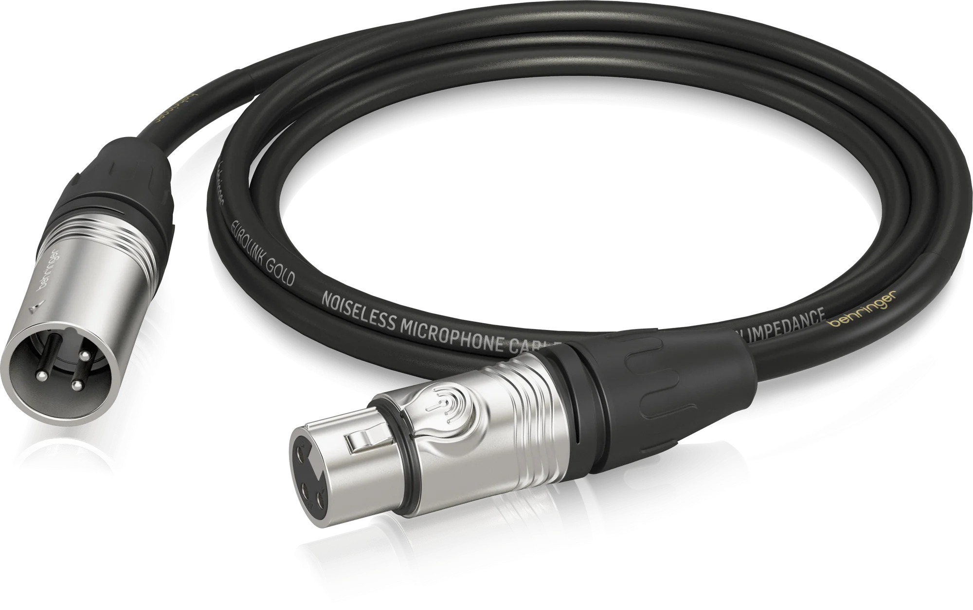 Behringer GMC-150 Gold Performance 1.5m (5ft) Microphone Cable with XLR Connectors - Image 2