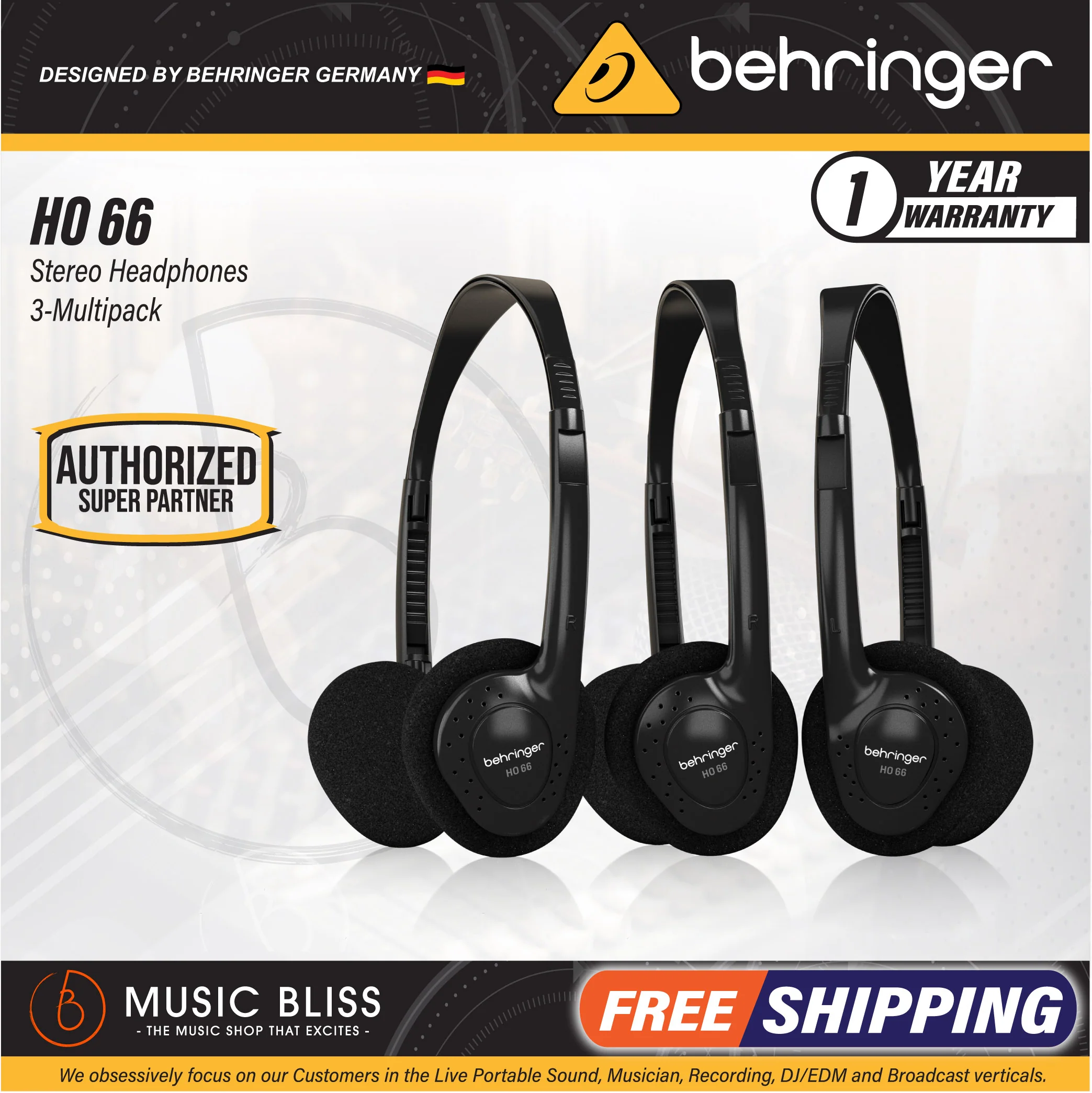 Behringer HO66 Stereo Headphones