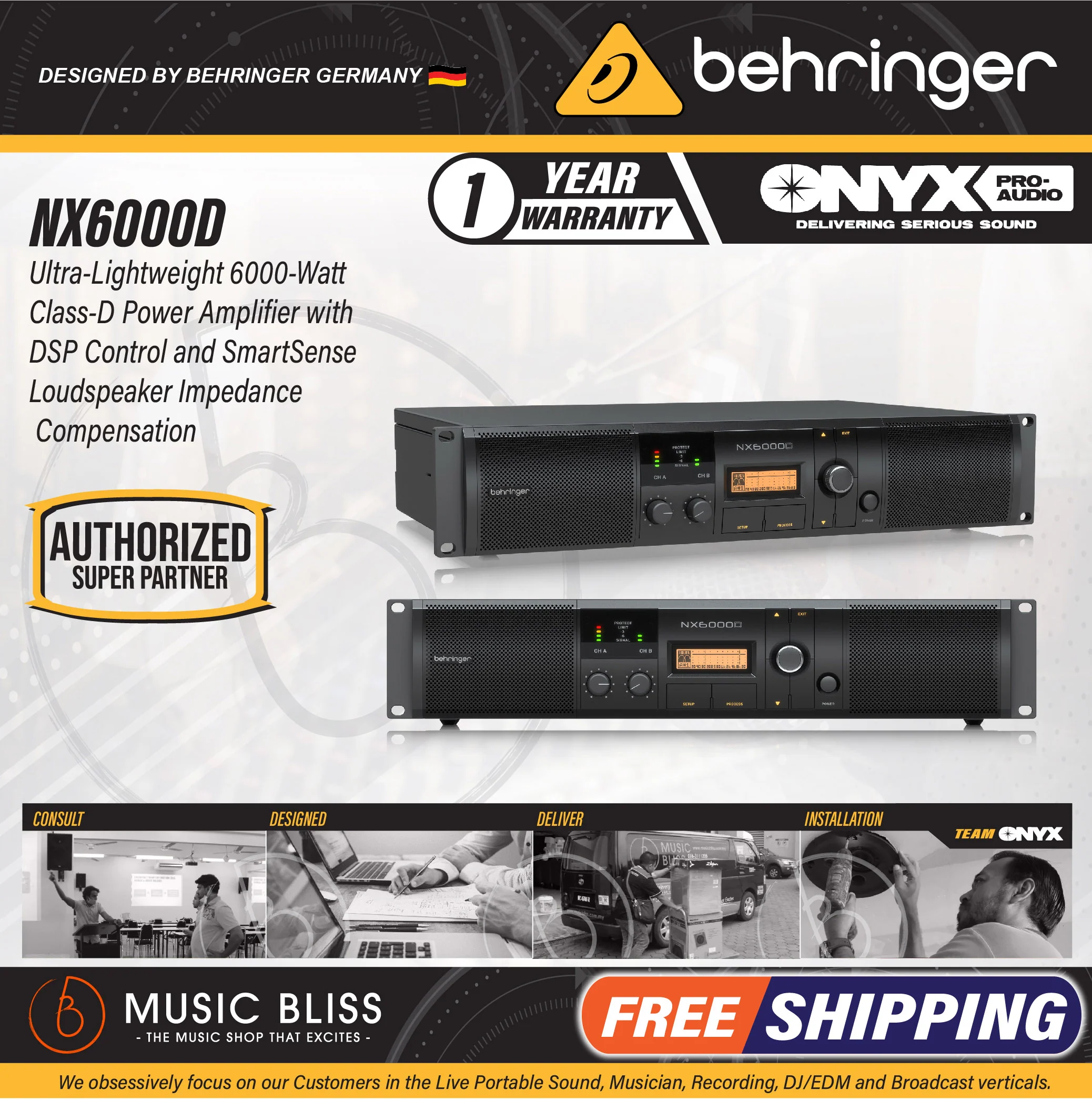 Behringer NX6000D Power Amplifier with DSP