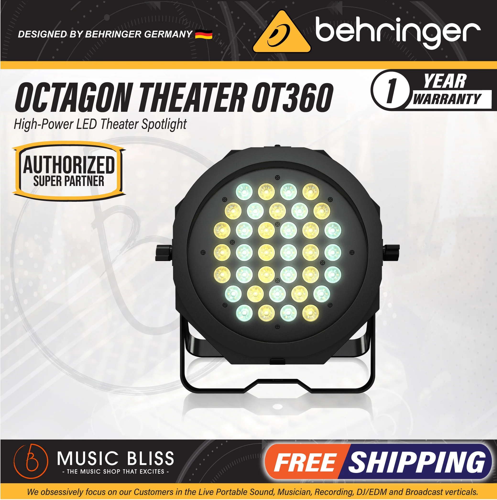 Behringer OCTAGON THEATER OT360 High-Power LED Theater Spotlight