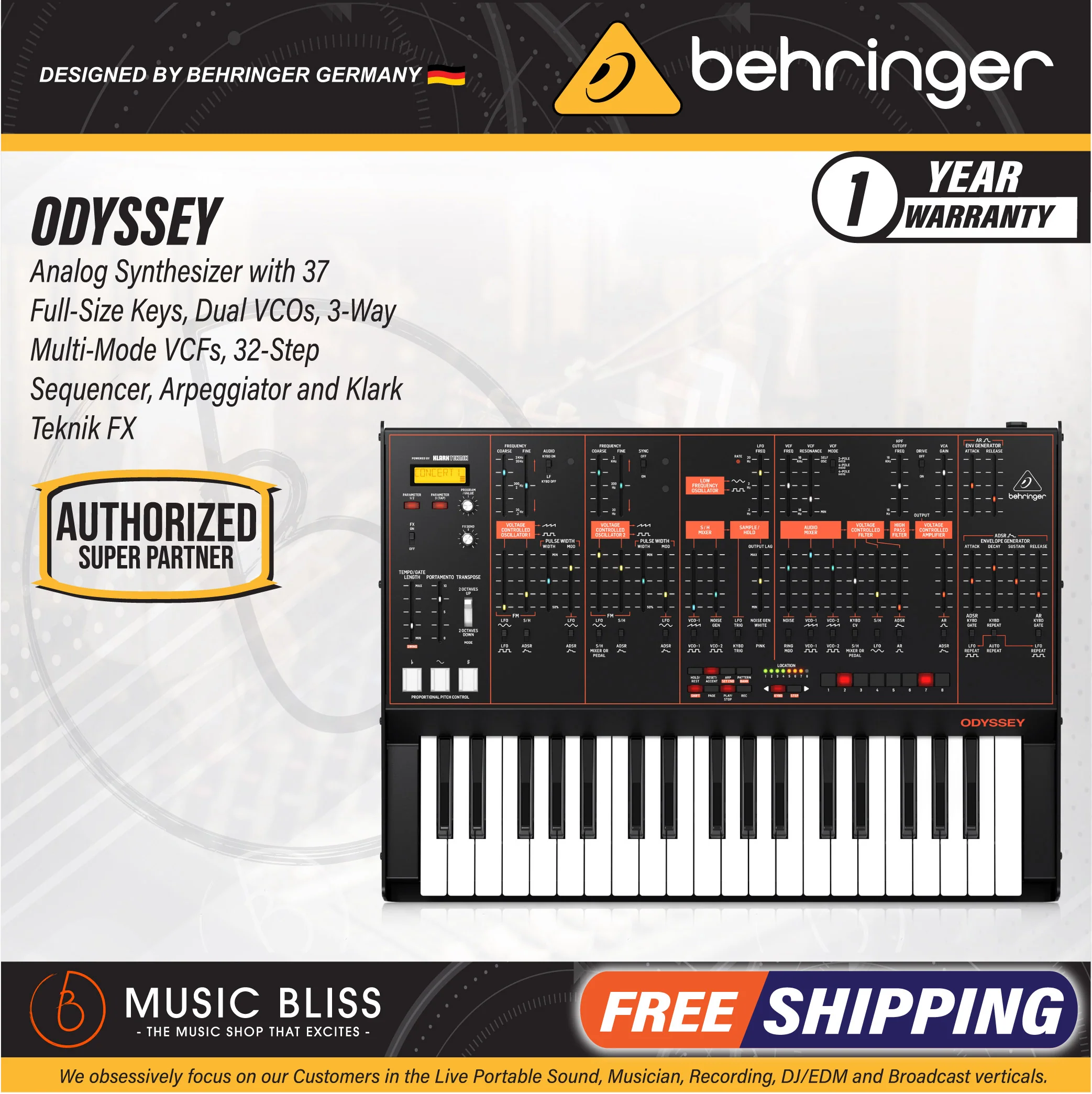 Behringer Odyssey Analog Synthesizer