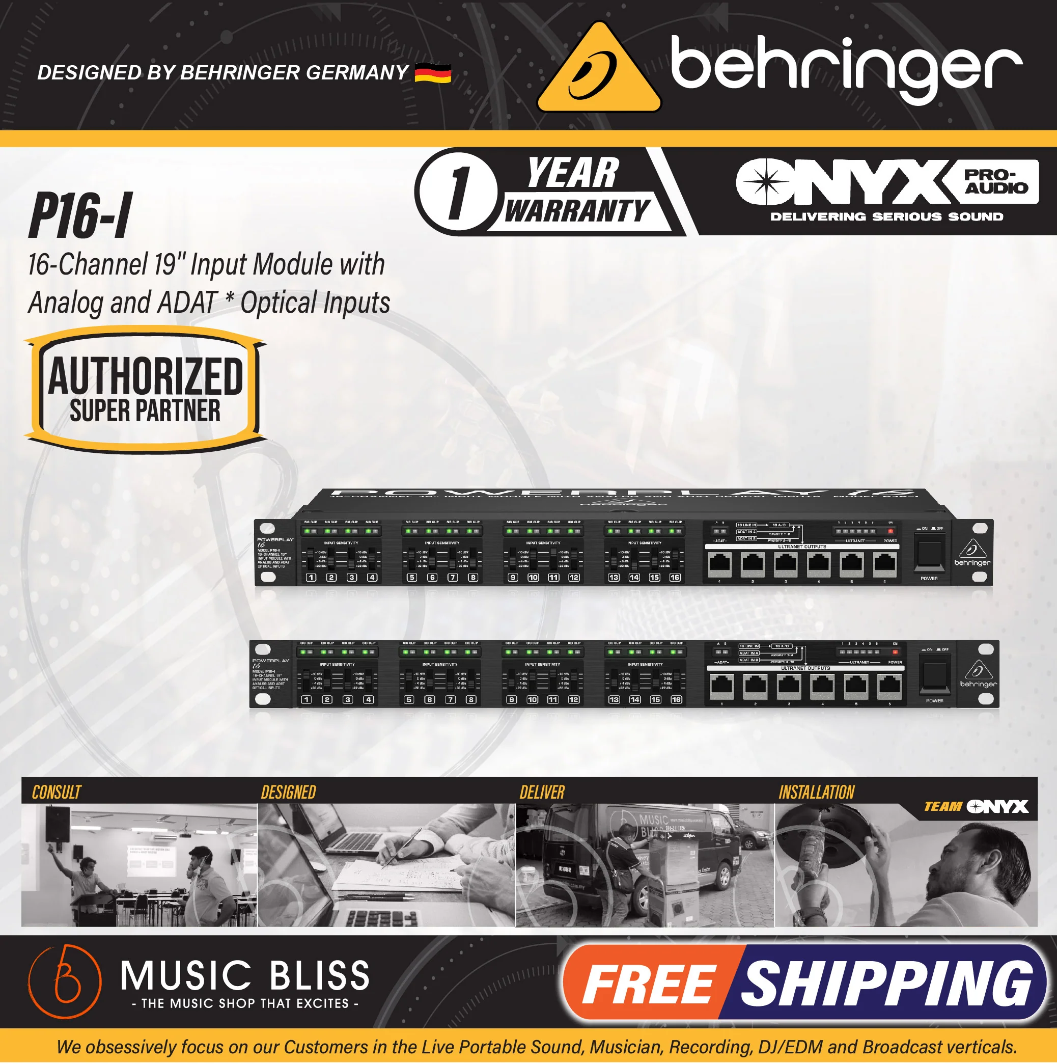 Behringer Powerplay P16-I 16-channel Input Module