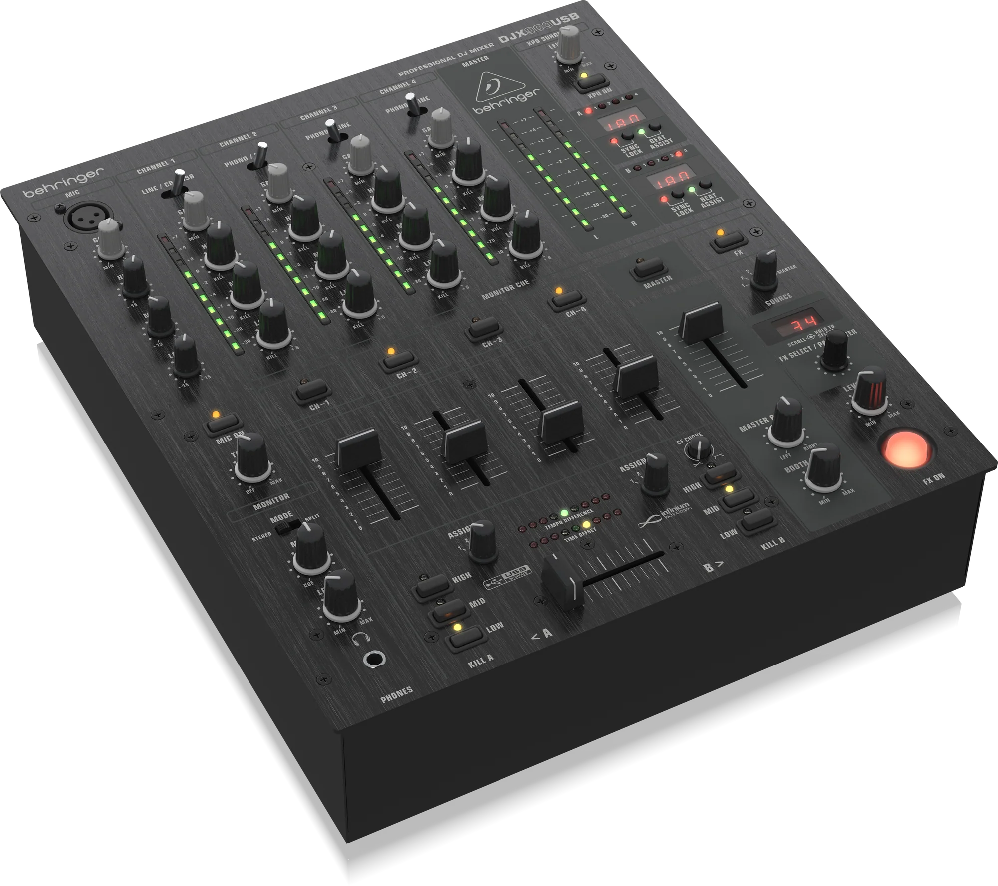 Behringer Pro Mixer DJX900USB 4-channel DJ Mixer - Image 6