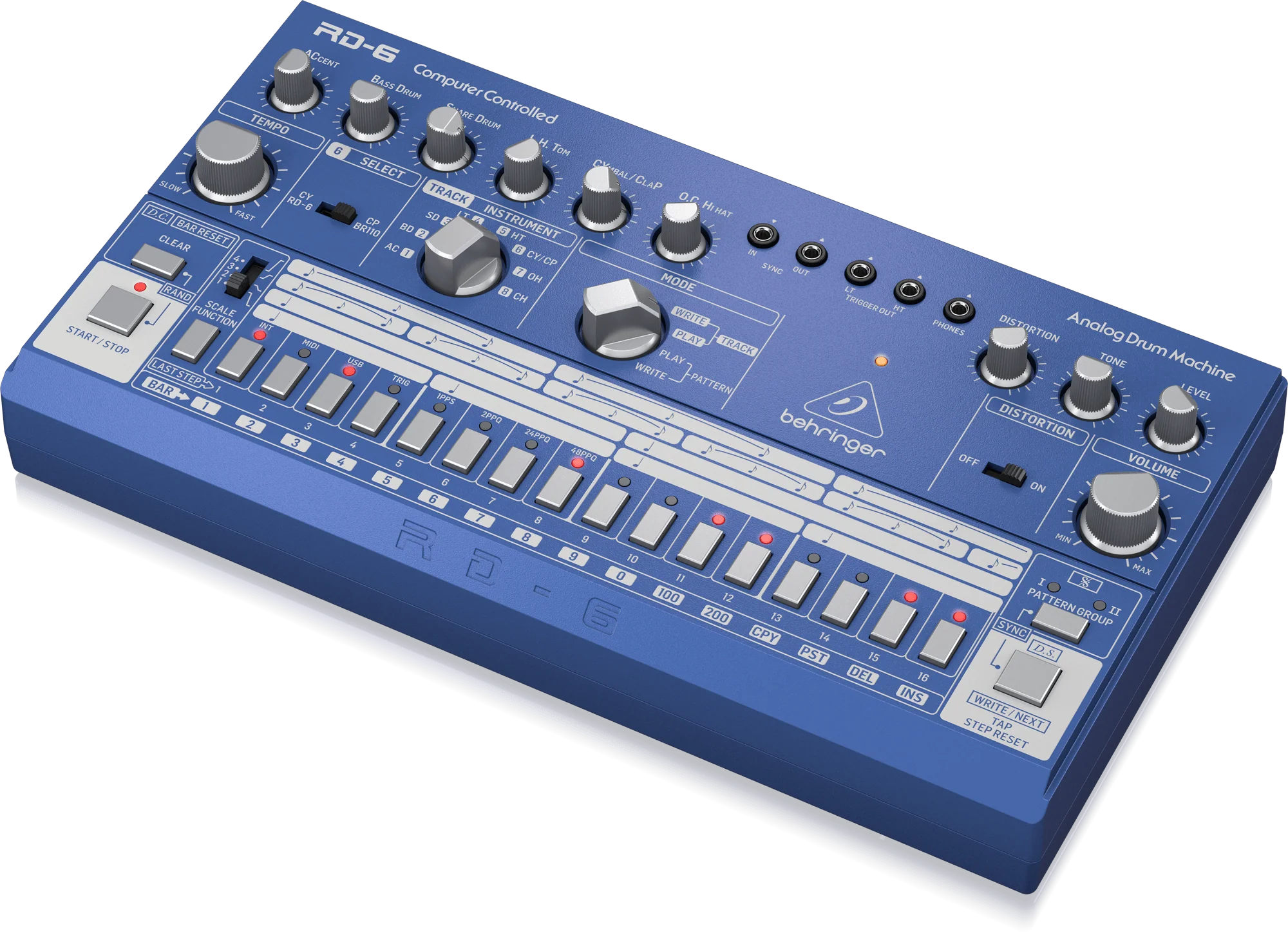 Behringer RD-6-BU Analog Drum Machine - Blue - Image 3